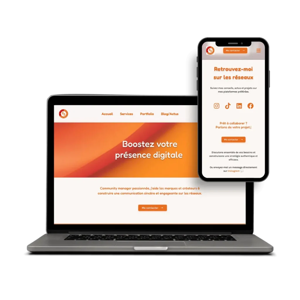 Mockup du site Eclore Social