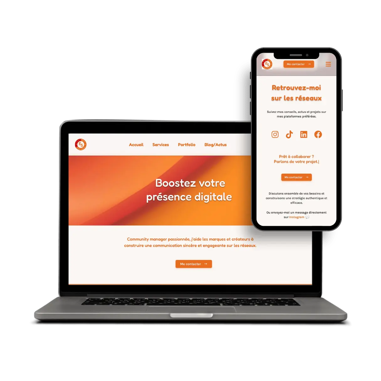 Mockup du site Eclore Social