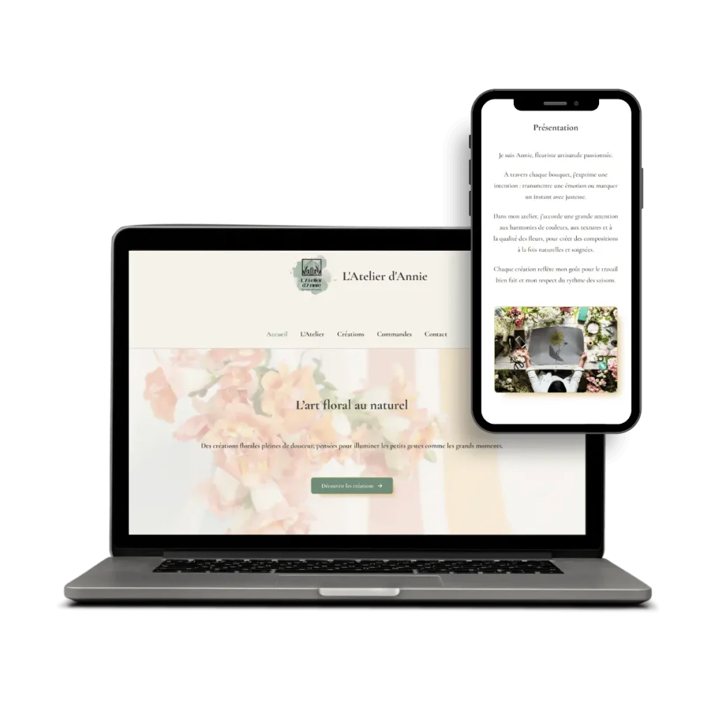 Mockup du site L'Atelier d'Annie
