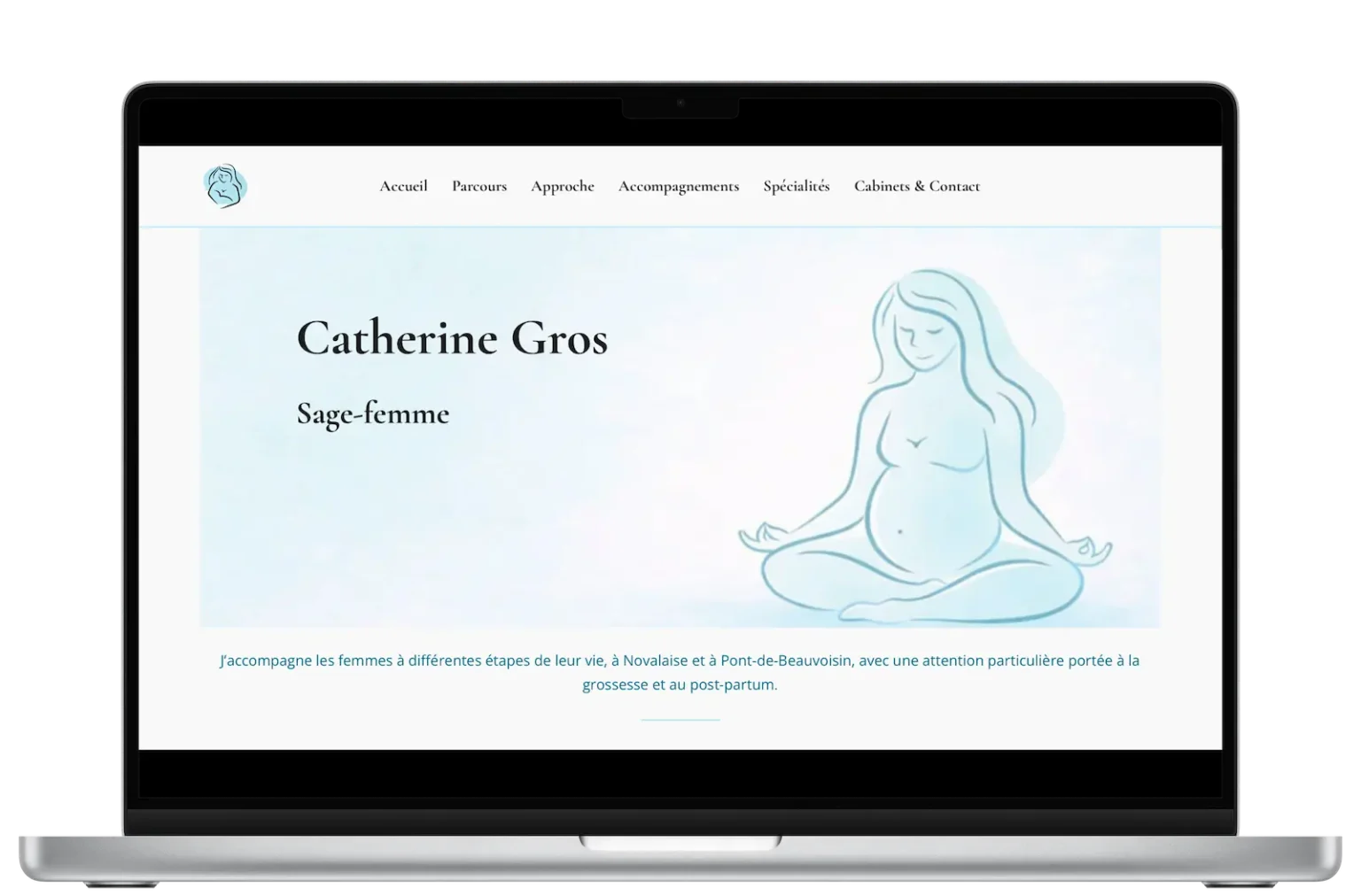 site internet sage femme cabinet périnatal réalisé par développeuse web freelance