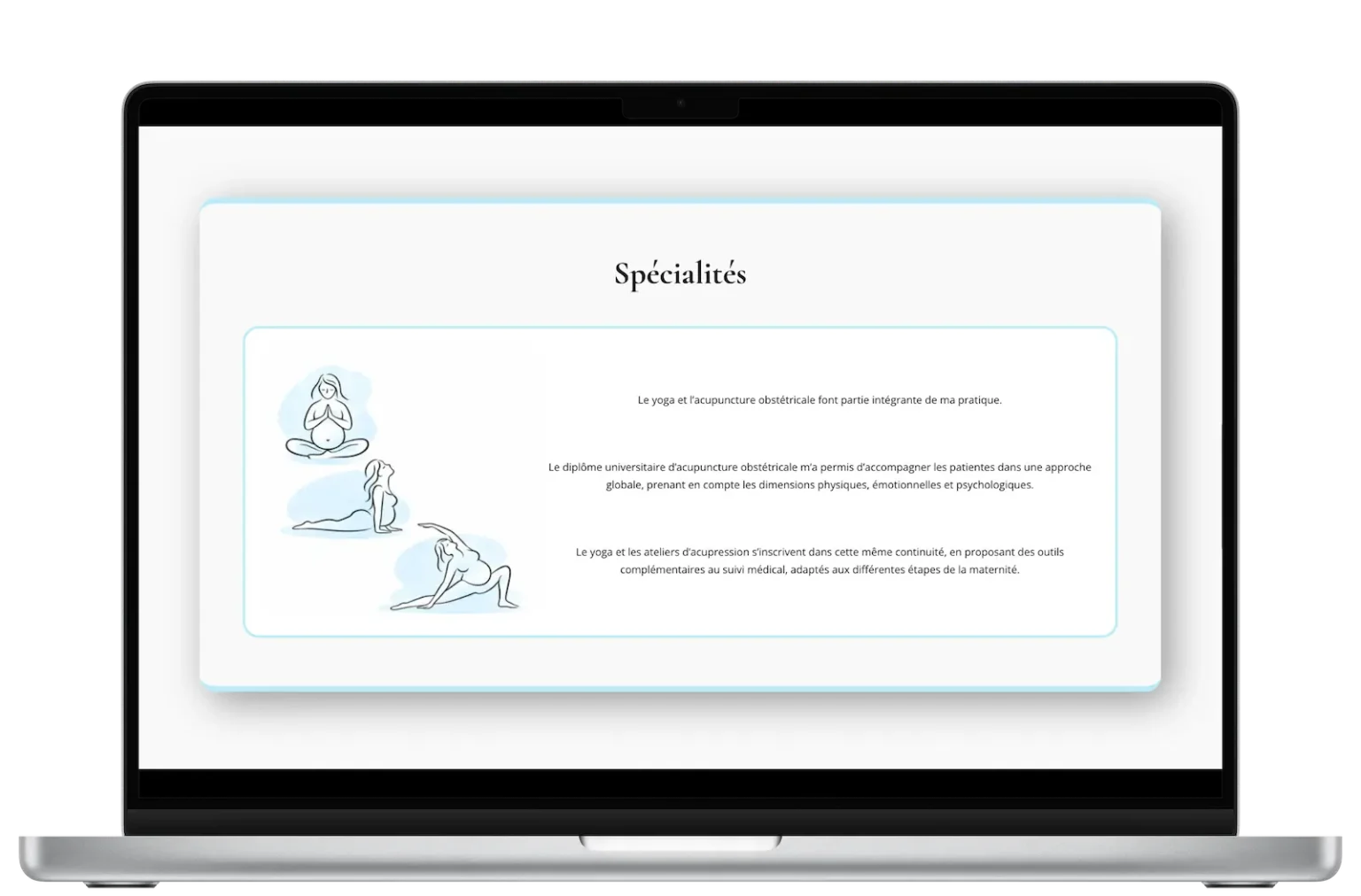 site internet sage femme cabinet périnatal réalisé par développeuse web freelance