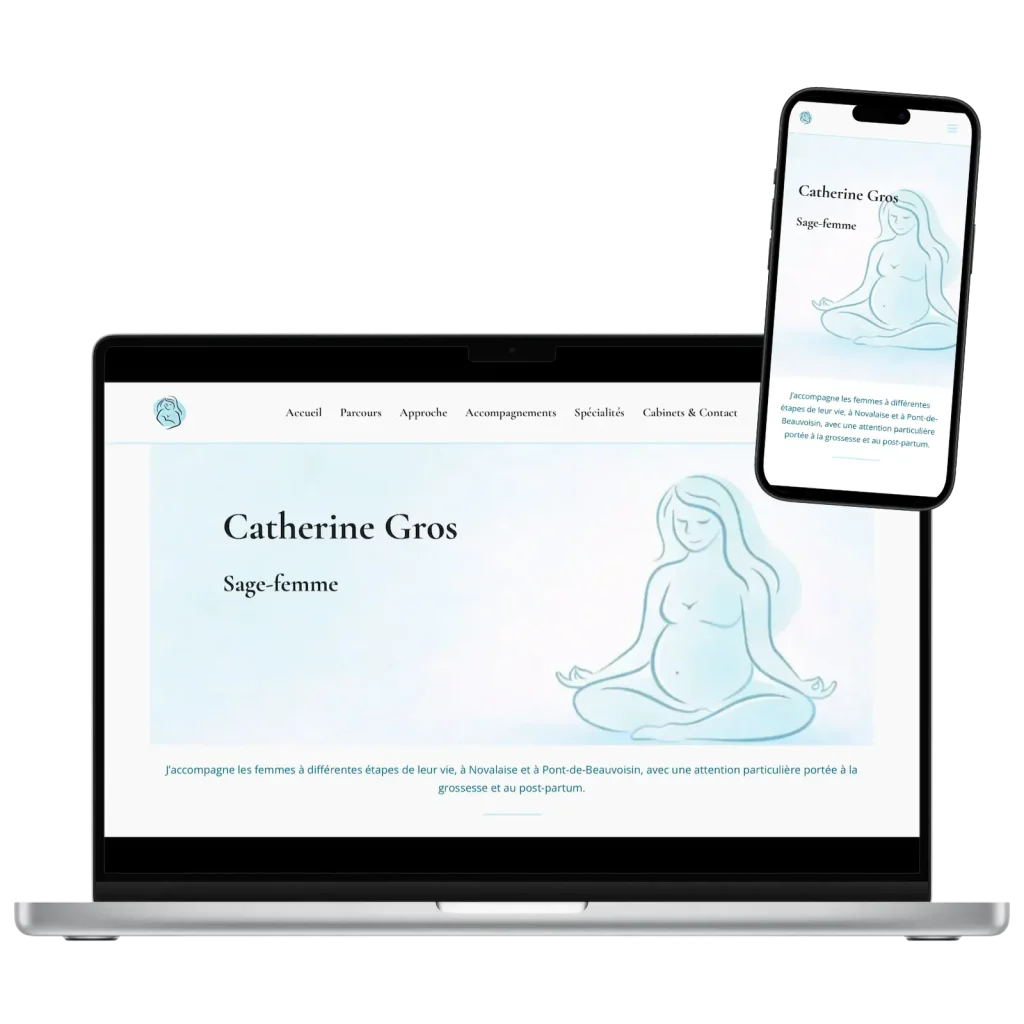 site internet sage femme cabinet périnatal réalisé par développeuse web freelance
